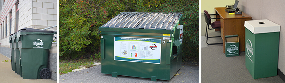 Recycling containers for rent and purchase