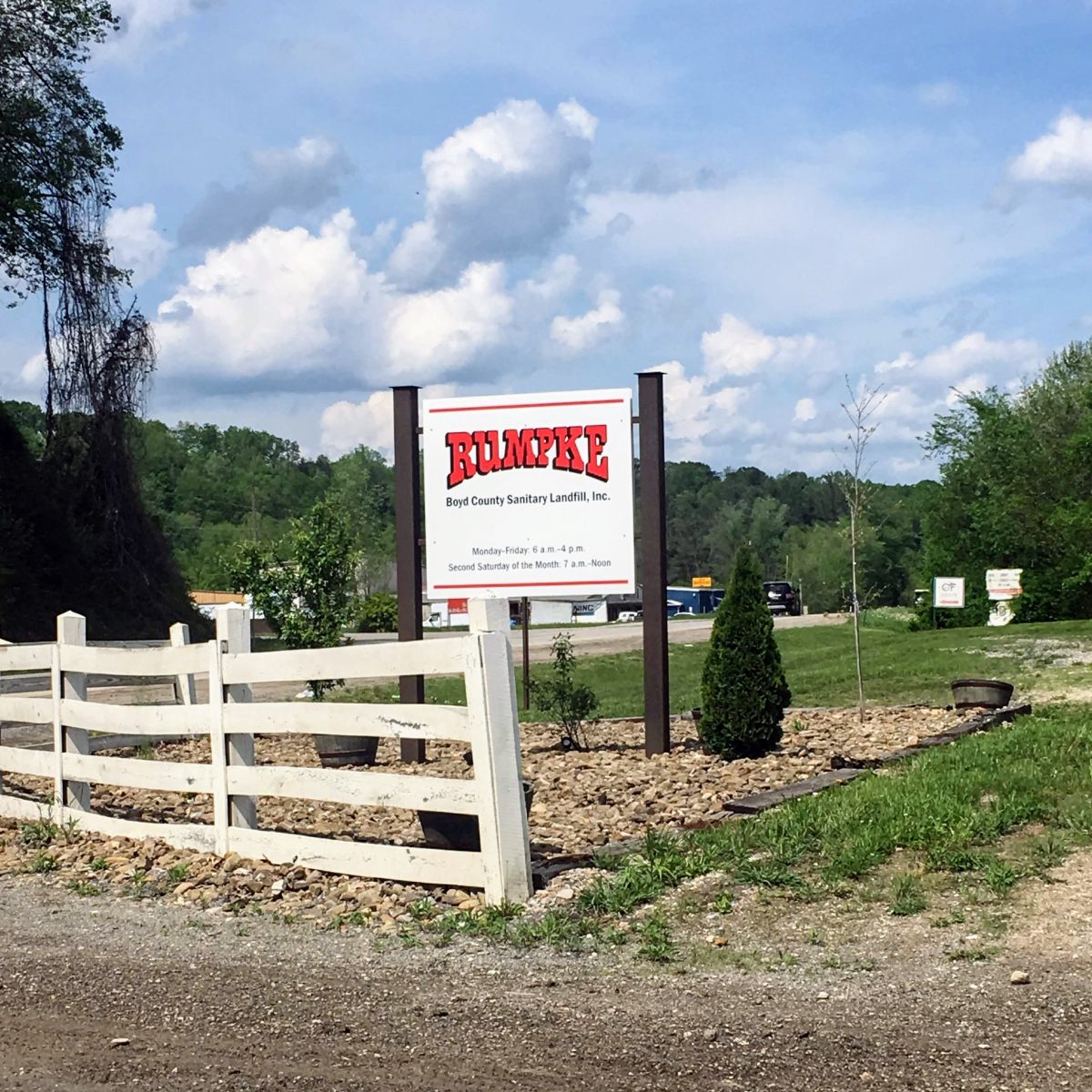 Rumpke Boyd County Sanitation Landfill Sign In Ashland KY