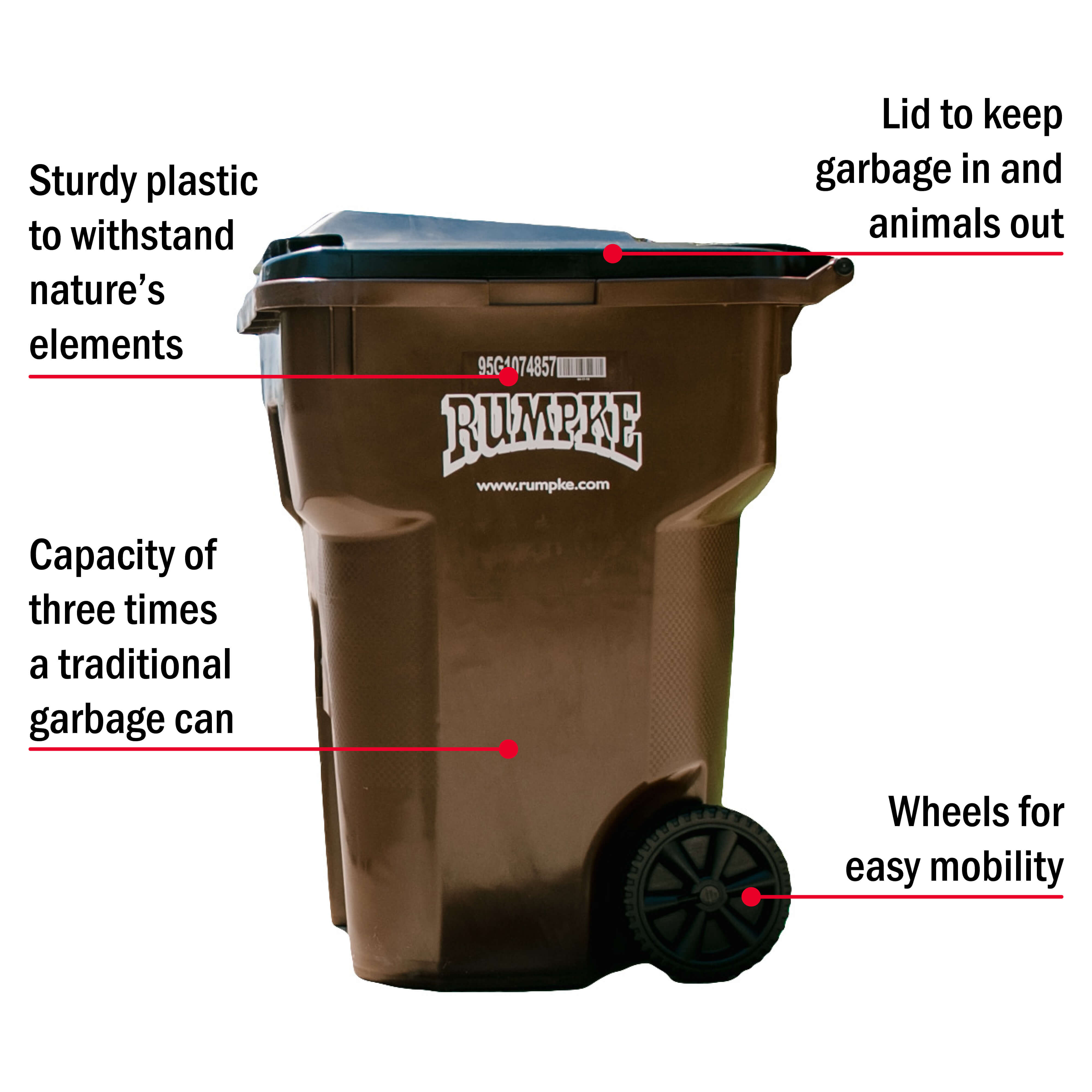 Green 95 Gallon Trash Can For Sale Rumpke Trash Services