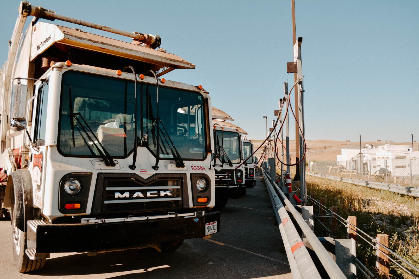 Trucks Fueling For Waste And Recycling Services