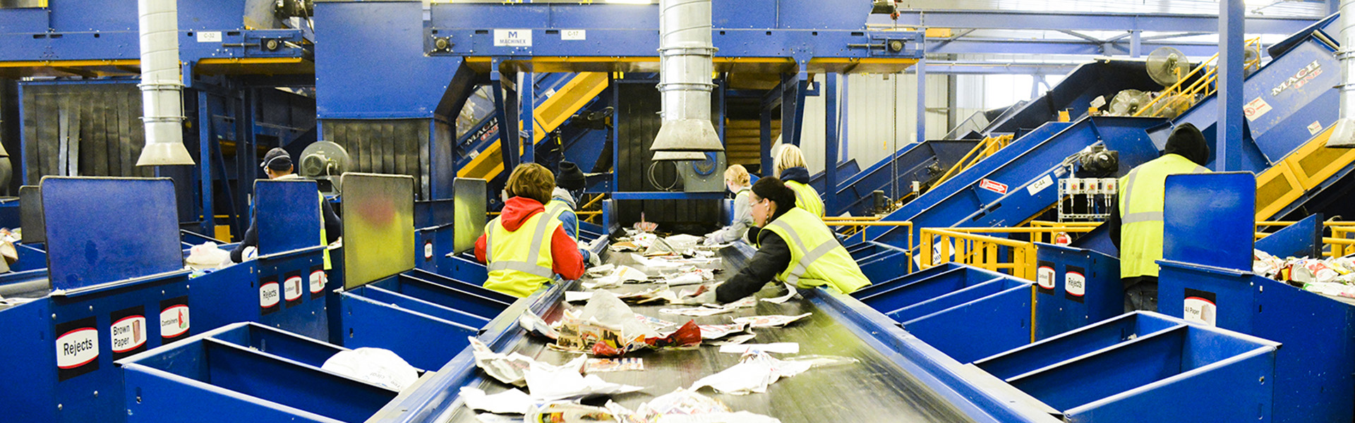 Rumpke Employees Working Inside Rumpke Recycling Center