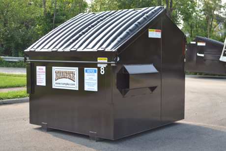 Rumpke 8 Yard Brown Front Load Dumpster